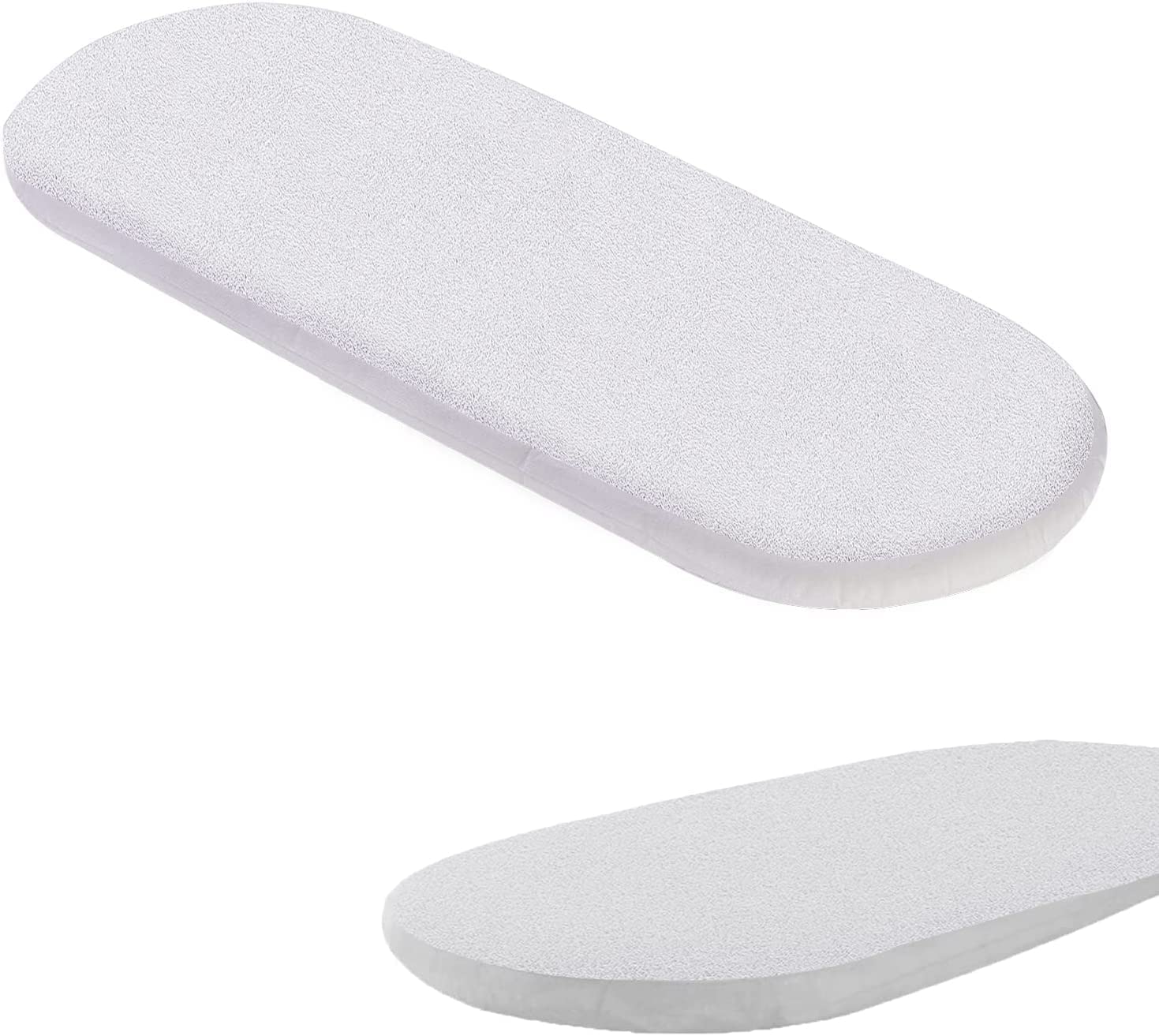 Linens World 100% bawełna, wodoodporny ochraniacz na materac do kosza Mojżesza - niealergiczny i oddychający - ochraniacz na materac na kosz Mojżesza bez głośnego kosza mojżesza wodoodporny ochraniacz na materac (35 x 75 cm)