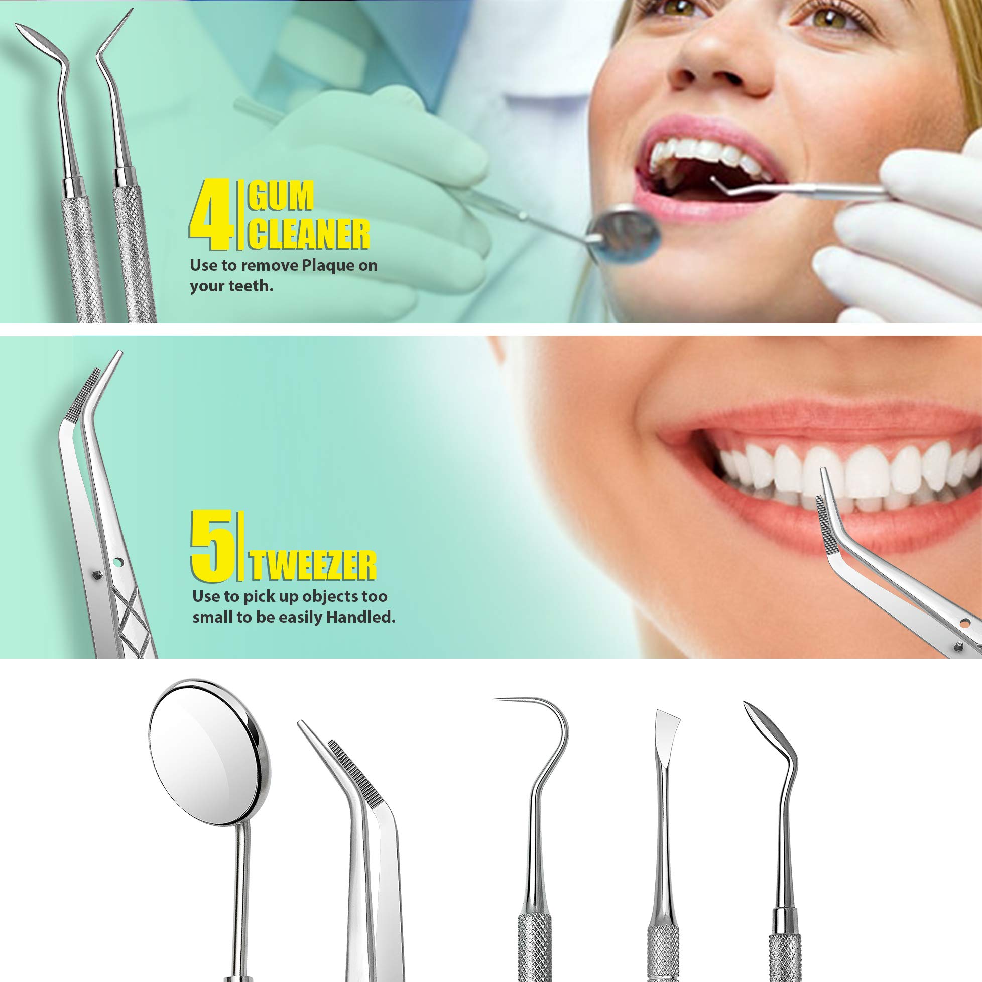 Buy GTEX Plaque Remover for Teeth, 5PC Dental Tools Kit for Teeth