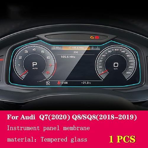 Miniatura 2 de Para Audi Q7 Q8 Q8S 2018-2023 Herramienta de panel interior del coche Membrana Pantalla LCD Vidrio templado Capa protectora delgada