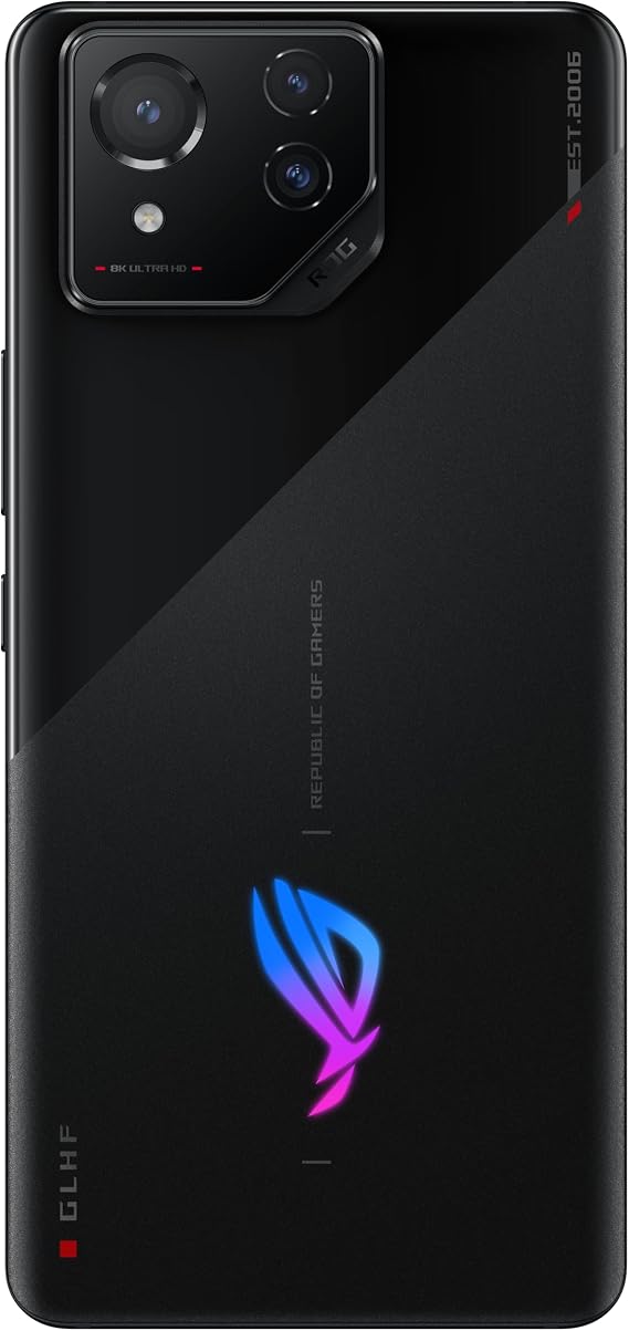 ASUS ROG Phone 8, Qualcomm Snapdragon 8 Gen 3, SM8650, 6.78 FHD+ (2400x1080) 165Hz, 12GB RAM, 256GB Storage, Android 14, 50MP Gimbal Camera, 5500mAh, Dual Sim, Black, UK