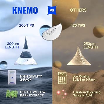 KNEMO RIGHT AWAY Microtip Hydrocolloid Acne Pimple Patch for Early Stage Zits and Hidden Blemish (8 Patches) Microdart Patch