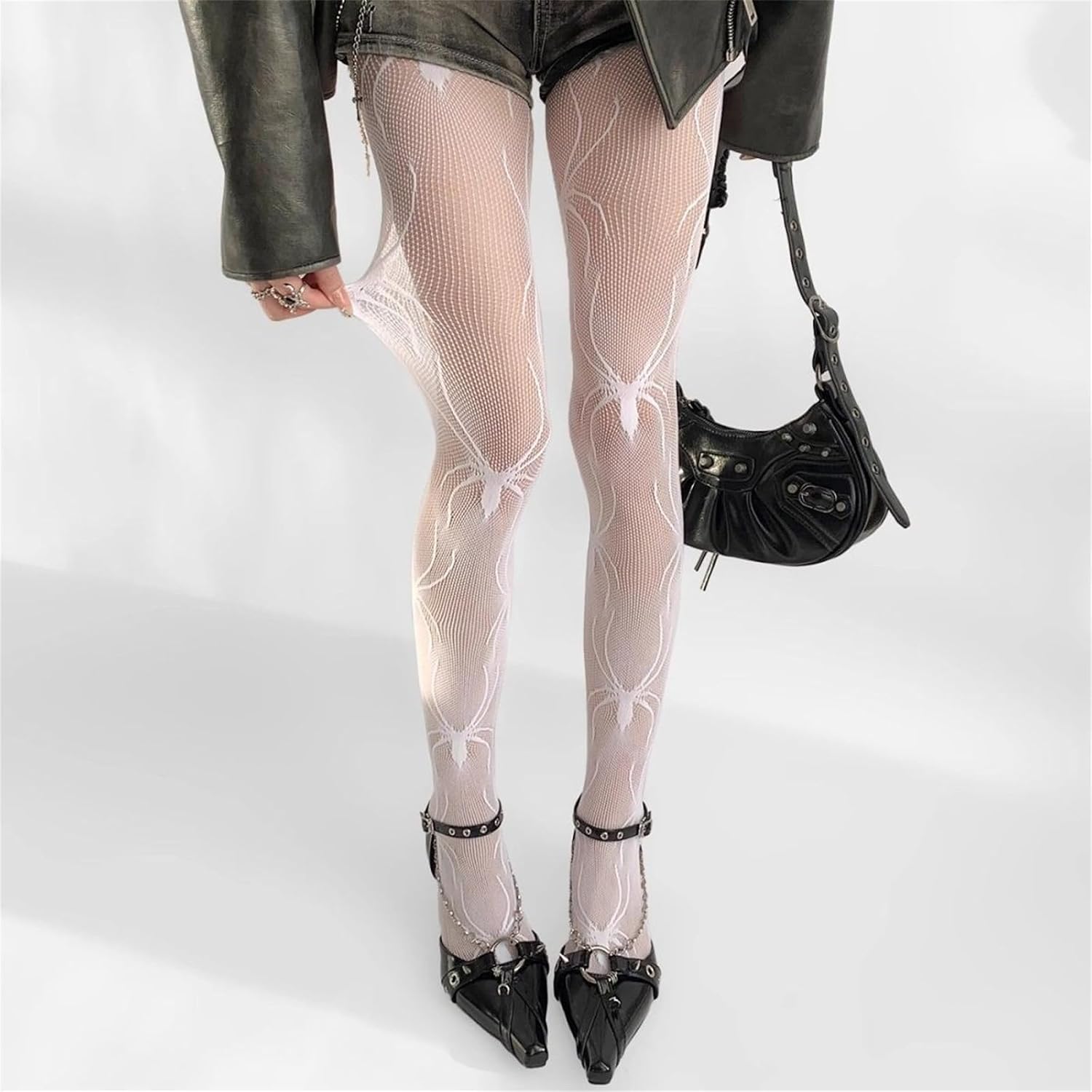 Fishnets Pantyhose Stockings Spiderweb Patterned Tights Socks Halloween Fancy Dress Costume Accessories Hosiery Sheer