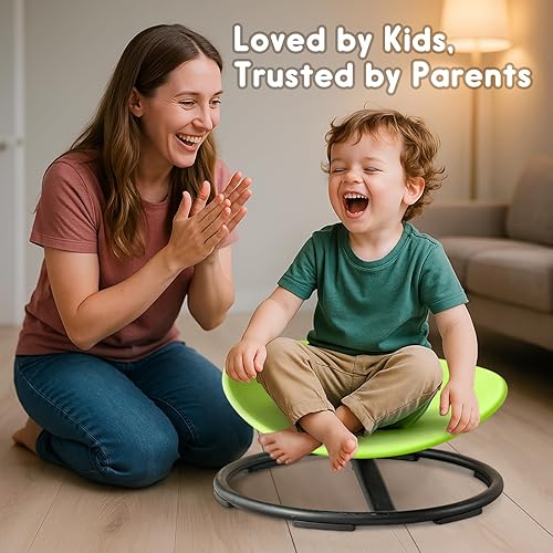 Miniatura 3 de Silla giratoria sensorial para niños autistas, asiento giratorio para autismo, juguete para sentarse y girar para niños autistas, juguetes de