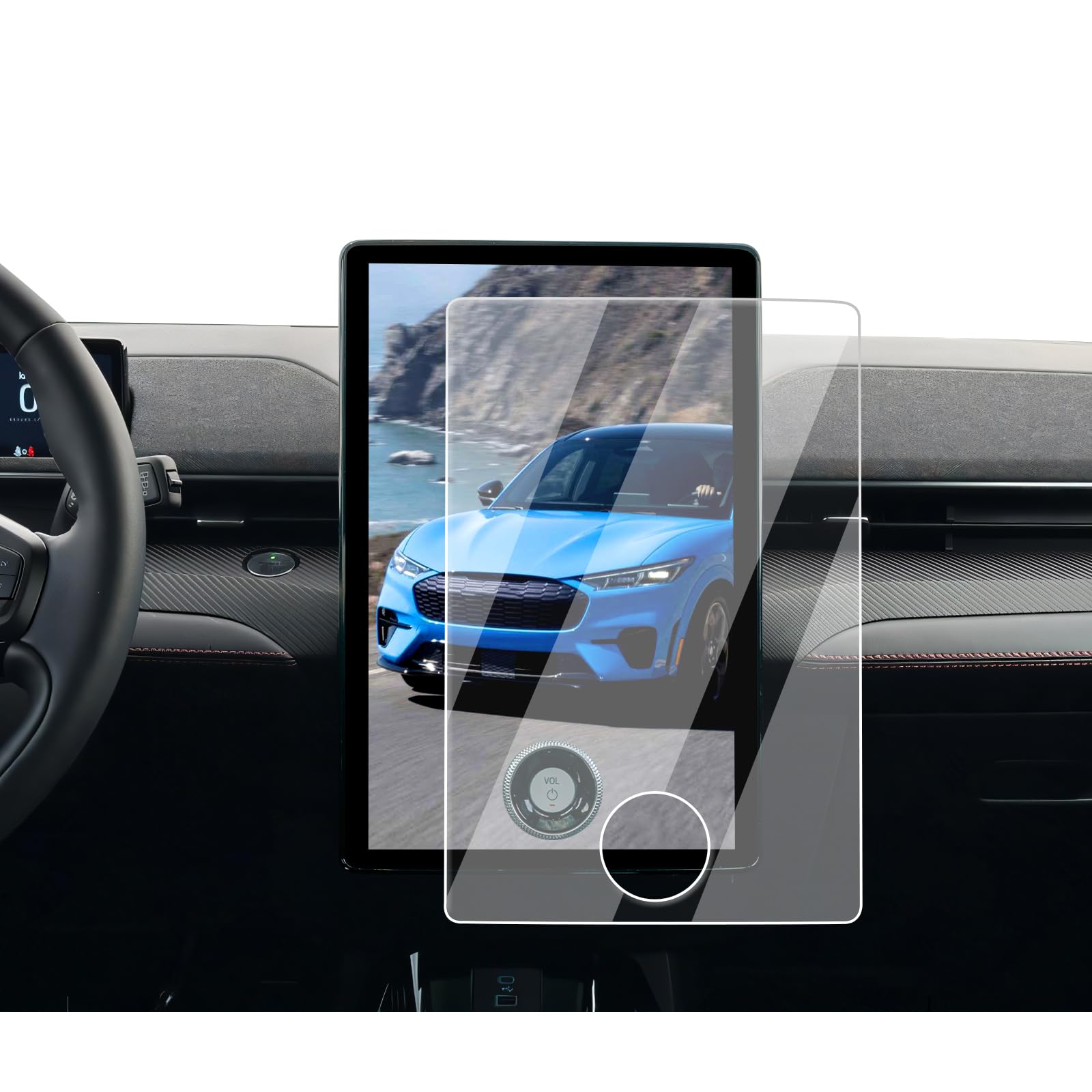 Protection d'écran verre trempé Mustang Mach-E accessoires 15.5" - 8