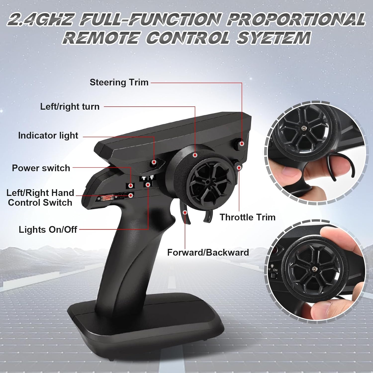 DOUBLE E Land Rover Defender 90 RC Crawler 1/14 Scale Remote Control Truck with LED Headlight All Terrain 280 Motor 2.4GHz RC Cars Gifts for Adults 14+