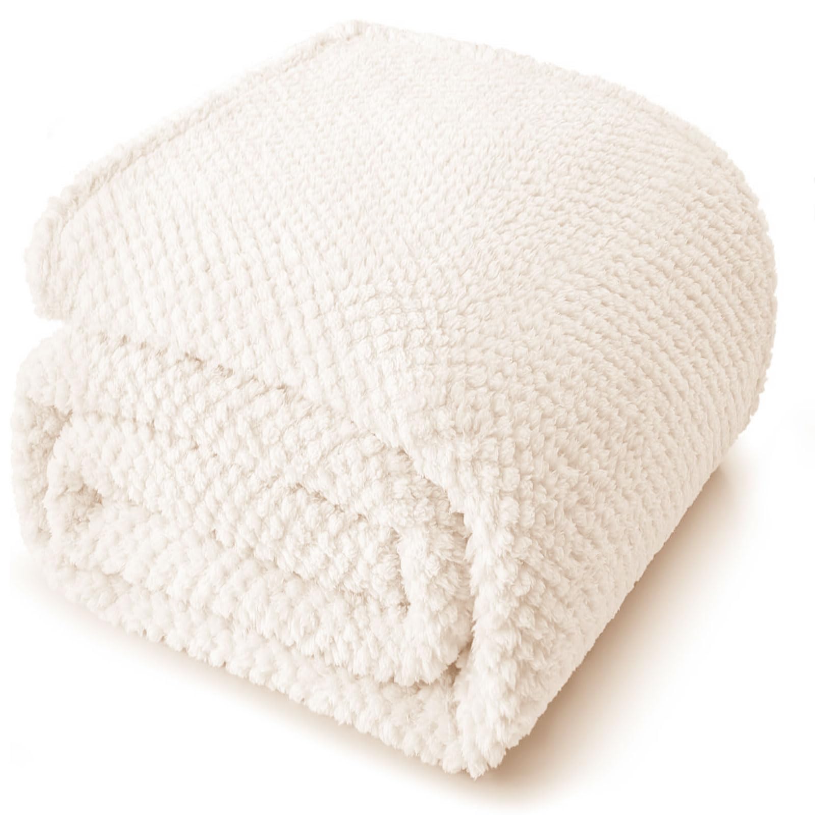 Decke Kuscheldecke Flauschig 200 x 290 cm für 4 Jahreszeiten, Weich Warm Leicht Kuscheldecke - Flauschig Decke für Sofa, Couch Und Bett, Weiß