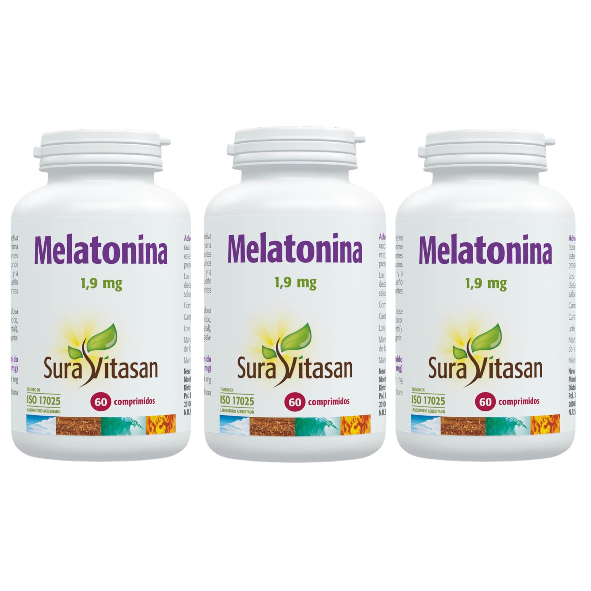 Mélatonine 1,9 mg 60 comprimés (Pack 3 u.)
