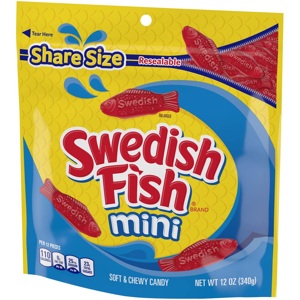 SWEDISH FISH Mini Soft & Chewy Candy, Share Size, 12 - 12 oz Bags : Grocery & Gourmet Food