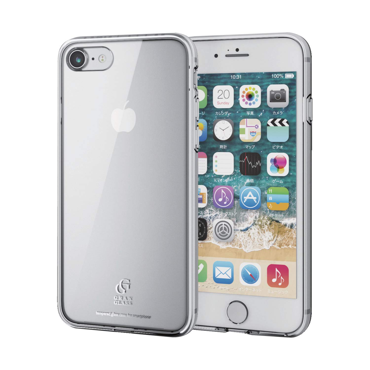 Amazon.co.jp: エレコム iPhone 8/ハイブリッドケース/ガラス