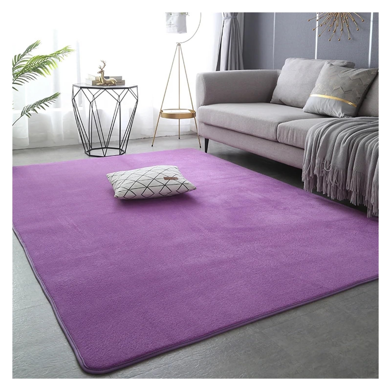 Tapis en molleton de corail violet 160x200 cm pour grand salon et chambre