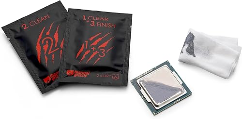 Miniatura 6 de Thermal Grizzly Kryonaut Extreme - 0.07 oz - Pasta térmica de alto rendimiento con 12 toallitas de limpieza, 6 húmedas y 6 secas, para una máxima