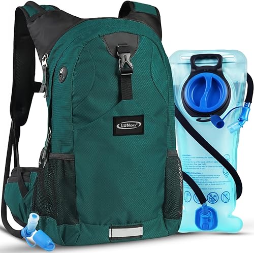 Miniatura 8 de Mochila de hidratación con aislamiento térmico con bolsa de agua a prueba de fugas de 2 litros, sin BPA, perfecta para correr, ciclismo, senderismo,