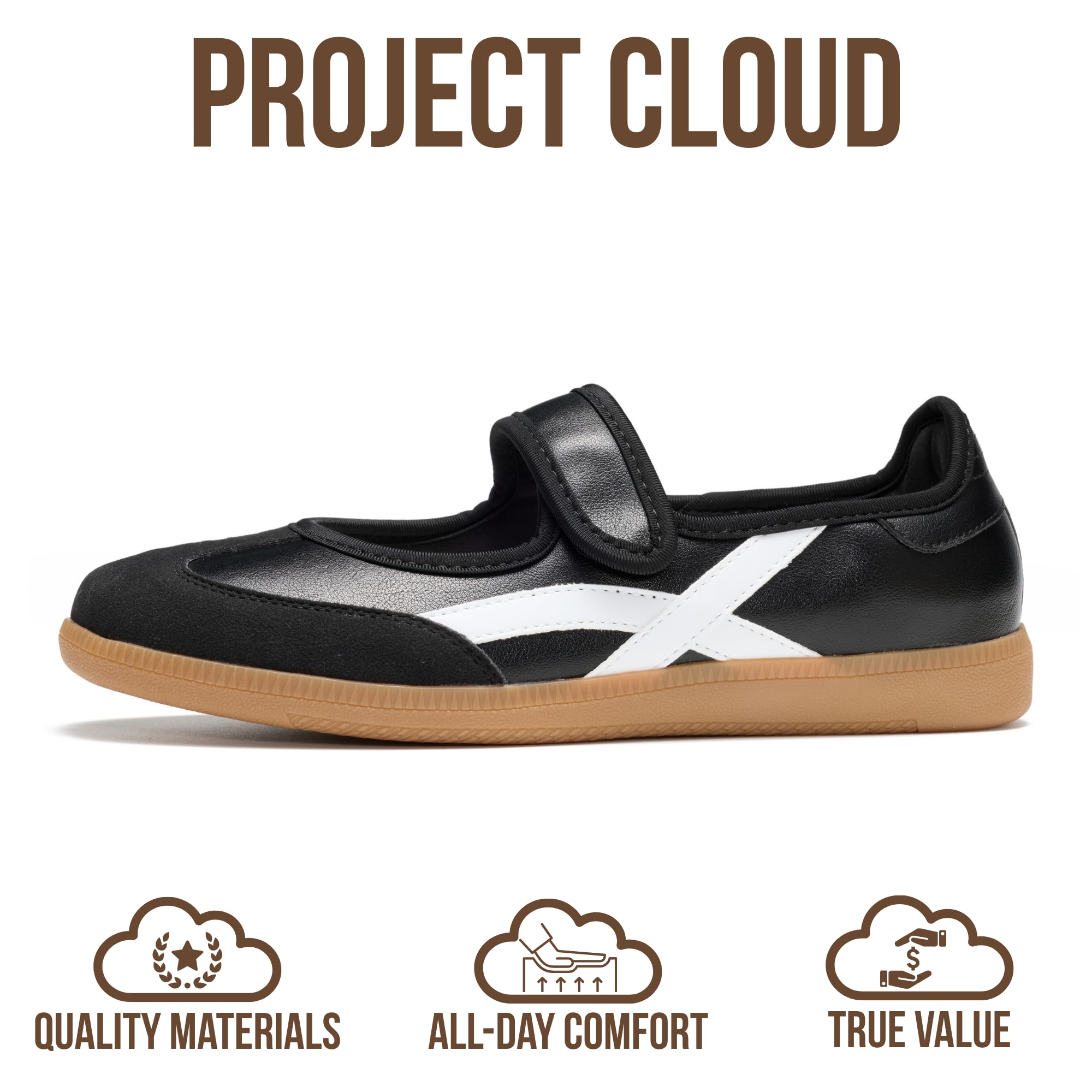 Project Cloud Comfortable Womens Shoes - Casual Trendy Mary Jane Shoes Women with Memory Foam - Lightweight & Non-Slip Fashion Sneakers for Women 2026 (Spring) — view 3