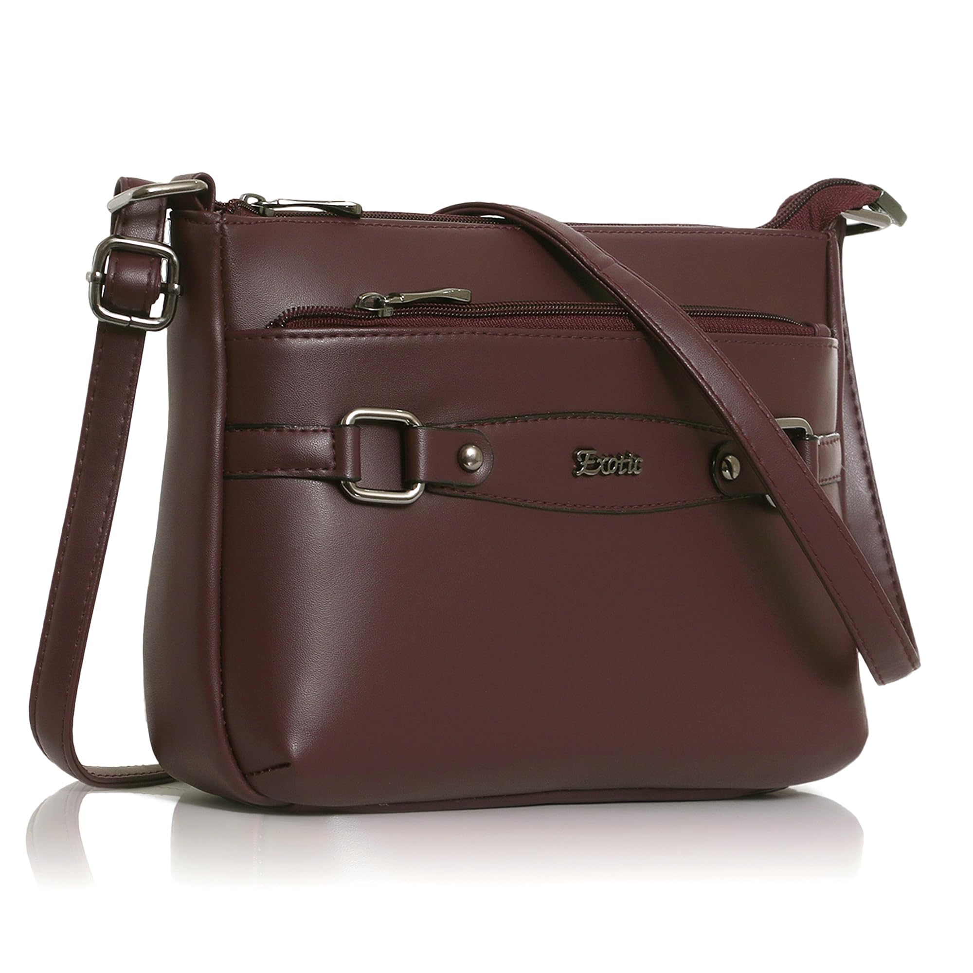 EXOTIC vibrant color Sling/Shoulder bag for womens & Girls (Brown) (B0D8L7ZJ41) Amazon Price History, Amazon Price Tracker