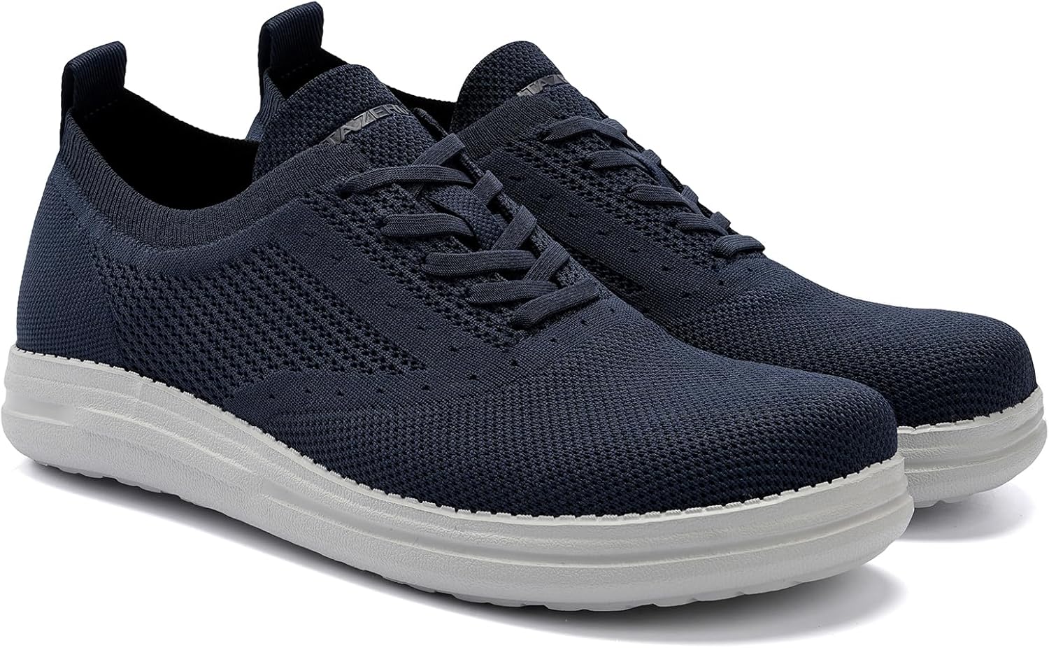 ITAZERO Men's Wide Toe Box Mesh Shoes Business Casual Wide Width Walking Shoes with Arch Support Insole for Plantar Fasciitis - Image 2