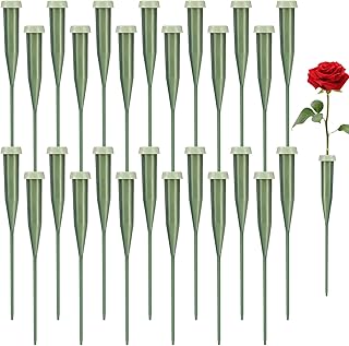 100pcs Floral Water Tubes,Green Flower Tubes for Fresh Flowers,Plastic Flower Stem Water Tubes with Rubber Cap for for Flowers Stem Arrangements Florist Supplies（5.7 Inch）