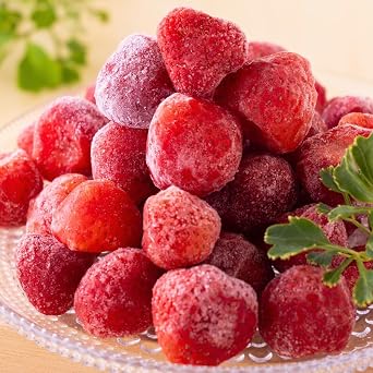 Frozen Strawberry, 2.2 lbs 1 kg 1.1 oz 500 g x 2 Bags, Strawberry, Frozen, Fruit, Commercial Use, Strawberry, Frozen Fruit, Topping, Sweets, Rose Freeze