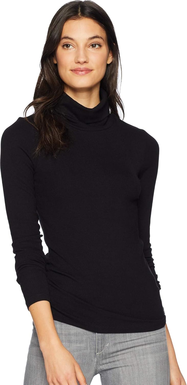 Sanctuary Essentials Turtleneck Top - Top for Women - Turtle Neckline - Long Sleeves - Straight Hemline