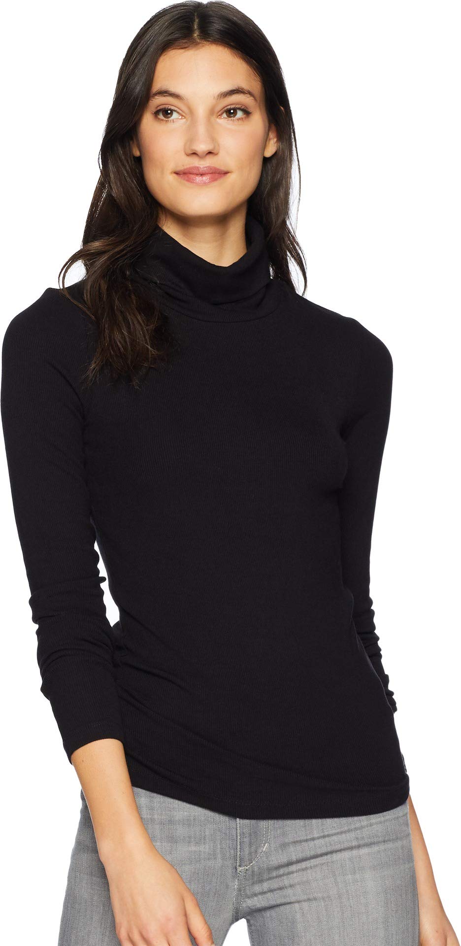 Sanctuary Essentials Turtleneck Top - Top for Women - Turtle Neckline - Long Sleeves - Straight Hemline Black1 LG (US 10-12) One Size