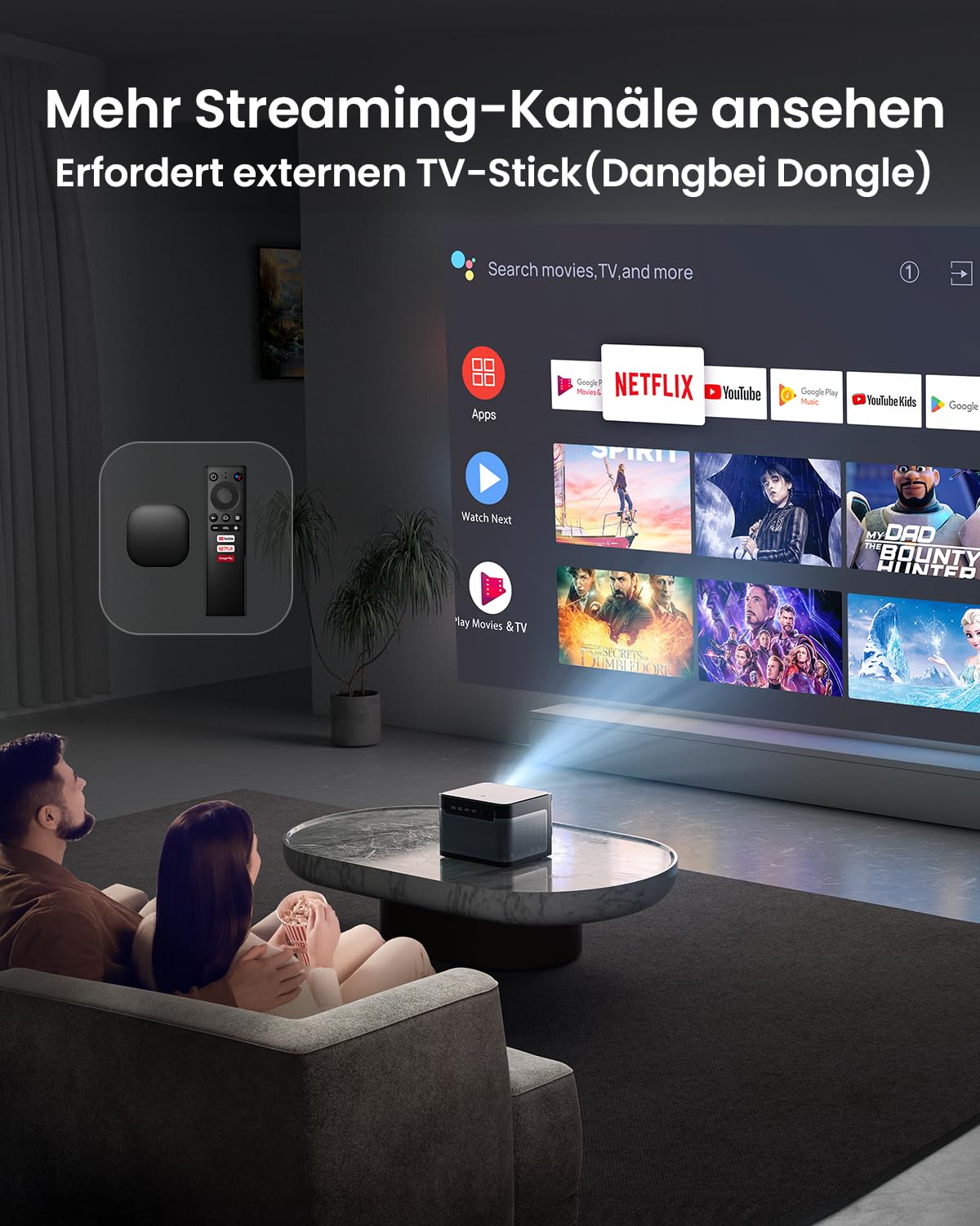 Dangbei DBX3 Pro 4k Beamer, 1800 ISO Lumen, Beamer 4K