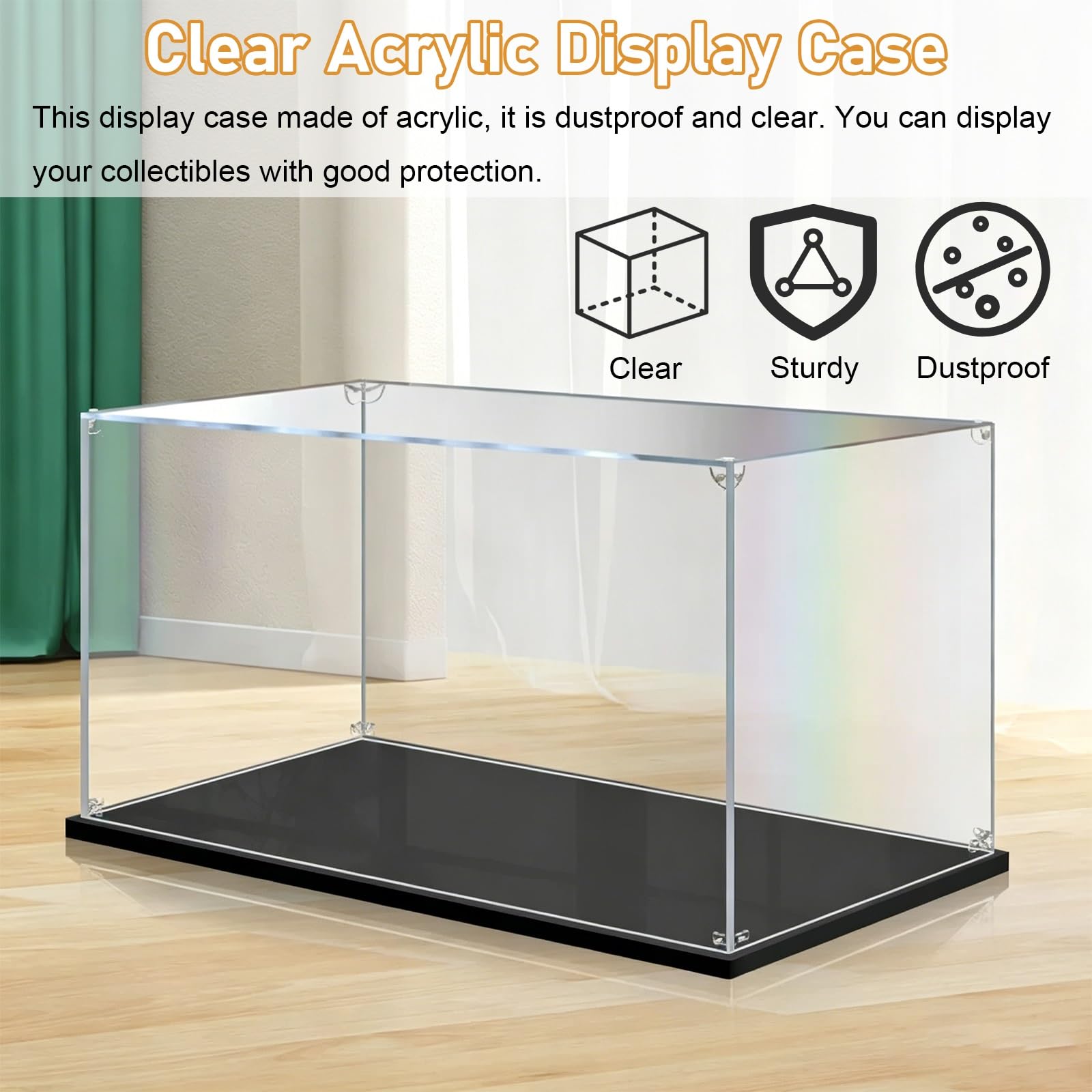 Teca Plexiglass Teca Espositiva in Acrilico Trasparente di Grandi Dimensioni (Disponibile nei Formati 20x20x20, 40x40x40, 60x60x60 Cm) – Ideale per Gallerie(8x8x16/20x20x40cm)