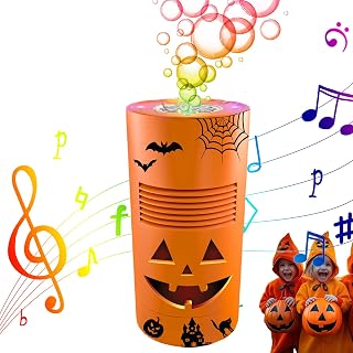 Halloween Bubble Machine, Automatic Bubble Blower, ABS Light Up Bubble Wand with Spooky Sound, Halloween Batteries Bubbles Summer Toys for Indoor Or Outdoor Party