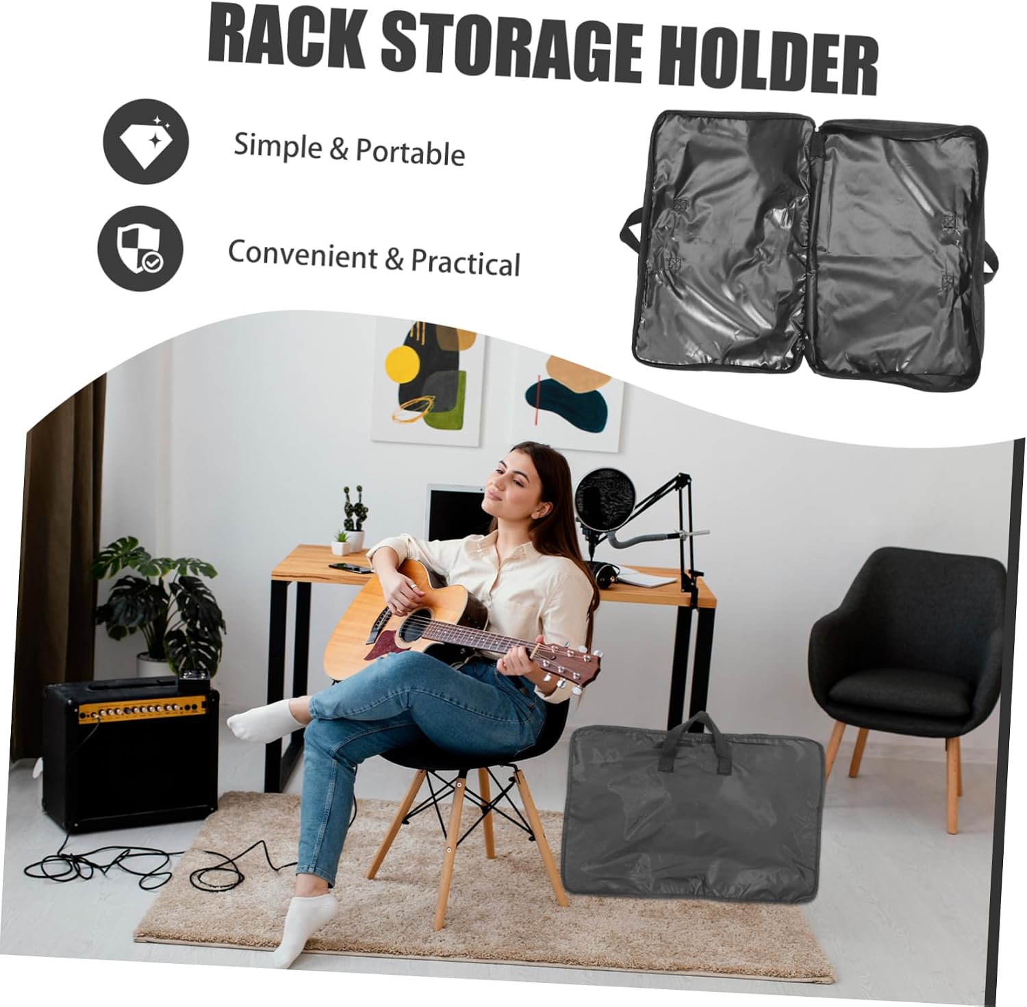 BESPORTBLE Convenient Portable Storage Bag for Music Stand Durable Carrying Case with Lightweight Design Comfortable Handheld Webbing for Musicians the Go image 5