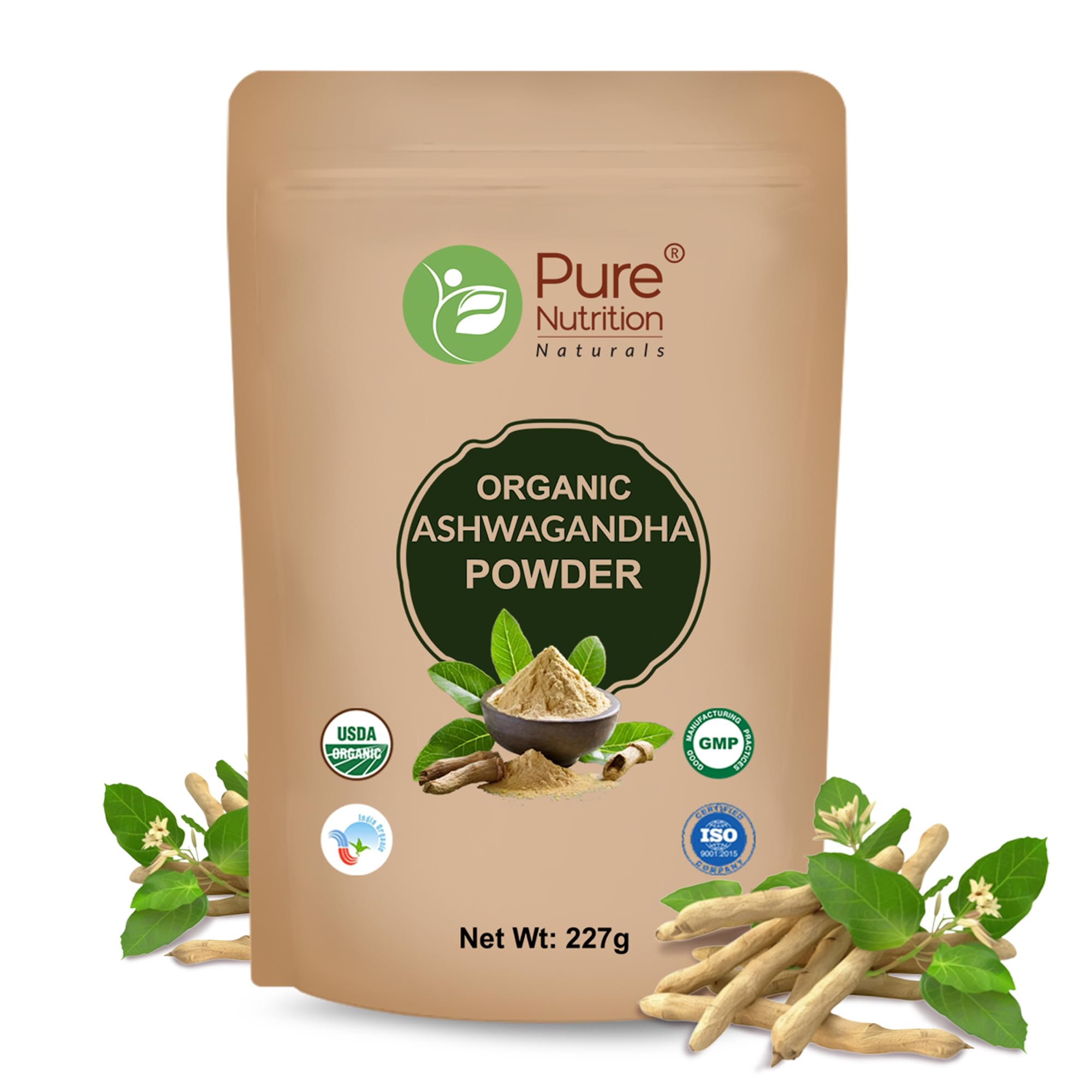 Pure Nutrition Organic Ashwagandha Root Powder, 227g | Supports Stress Management, Sleep, Fertility, Immunity, Vitality & Strength | Amukkara Kizhangu Choornam | USDA Organic Certified (B0D6YJY25M) Amazon Price History, Amazon Price Tracker