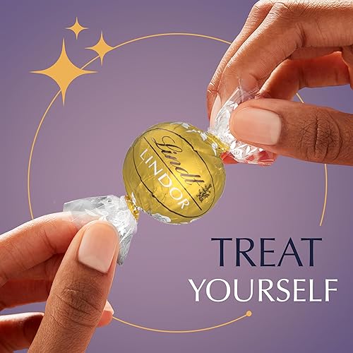 Vista 178 de Lindt LINDOR - Trufas de chocolate amargo con leche de avena, trufas de chocolate sin lácteos con centro de trufa suave y derretida, 5.1 onzas