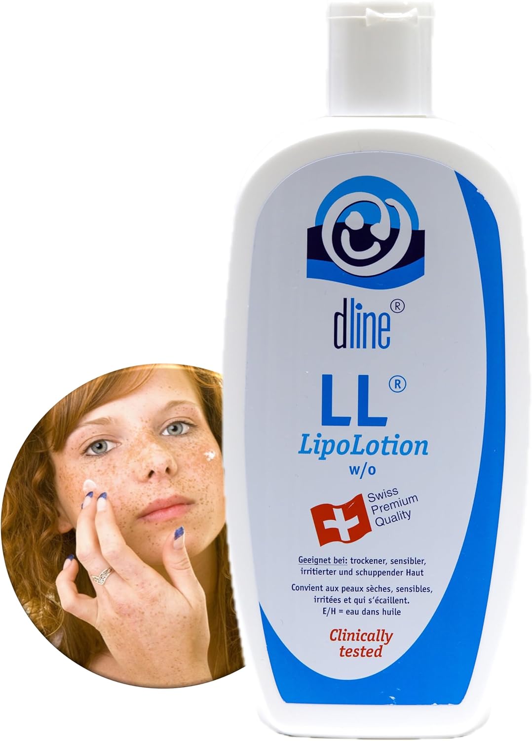LL-LipoLotion Bodylotion met teunisbloemolie en bodylotion van verzorgende professionals, fles van 500 ml, vochtinbrengende crème voor droge huid, anti-jeuk, aloë vera jojoba-olie, glycerine
