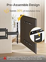 Vista 5 de monTEK Soporte de pared para TV ultra delgado para televisores de 43 a 90 pulgadas, soporte de movimiento completo de perfil bajo delgado de 1.1