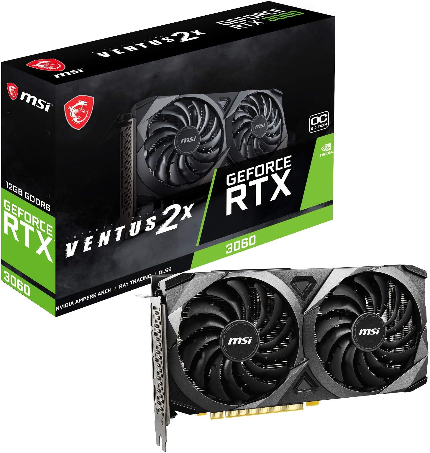 MSI GeForce RTX 3060 VENTUS 2X 12G OC Graphics Board VD7553