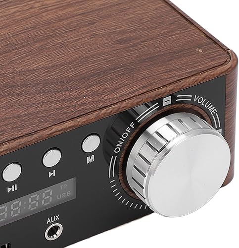 Miniatura 7 de WALFRONT Mini Power Amplifier, Wood Appearance 2 Channel Amplifier, 50W Dual Channels with USB Input, Portable Audio Solution for Home Theater