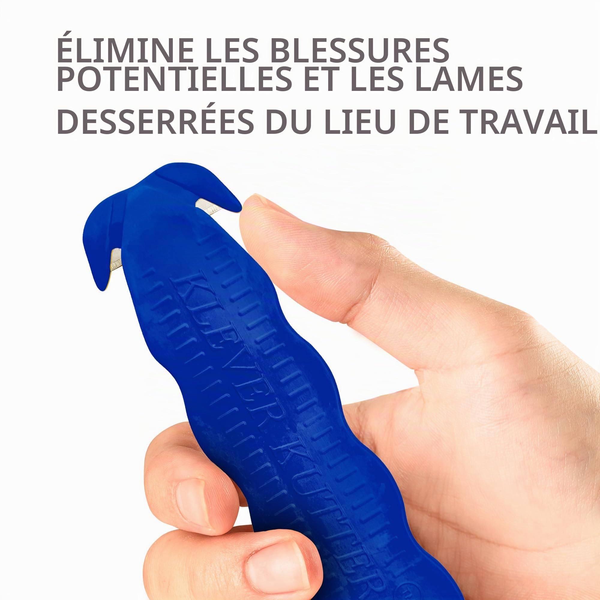Klever Innovations KCJ-1B Lot de 10 emporte-pièces de sécurité, polymères en plastique avancés, 10 cm, Bleu