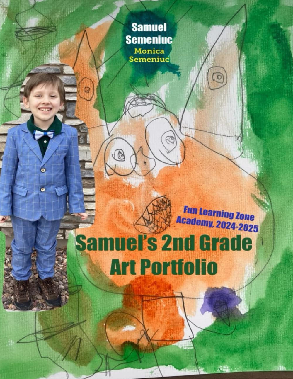 Art Portfolio Samuel 2nd Grade album dessin Fun Learning Zone Academy 2024