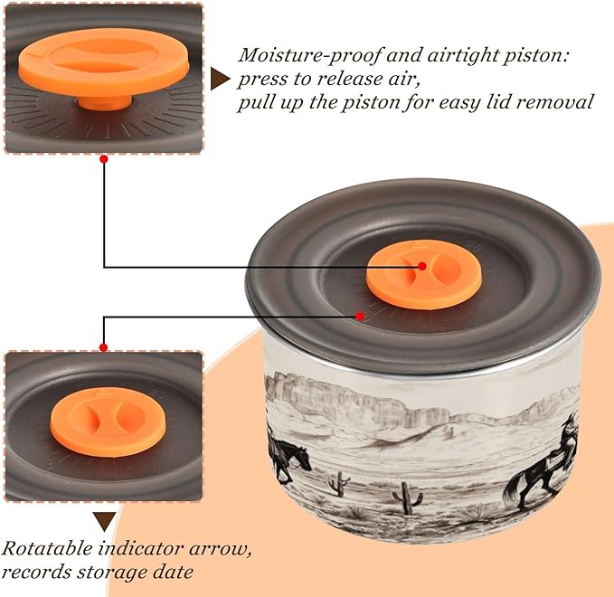 Coffee Canister WELLDAY Acero Inoxidable Hermético 30 OZ miniatura 4