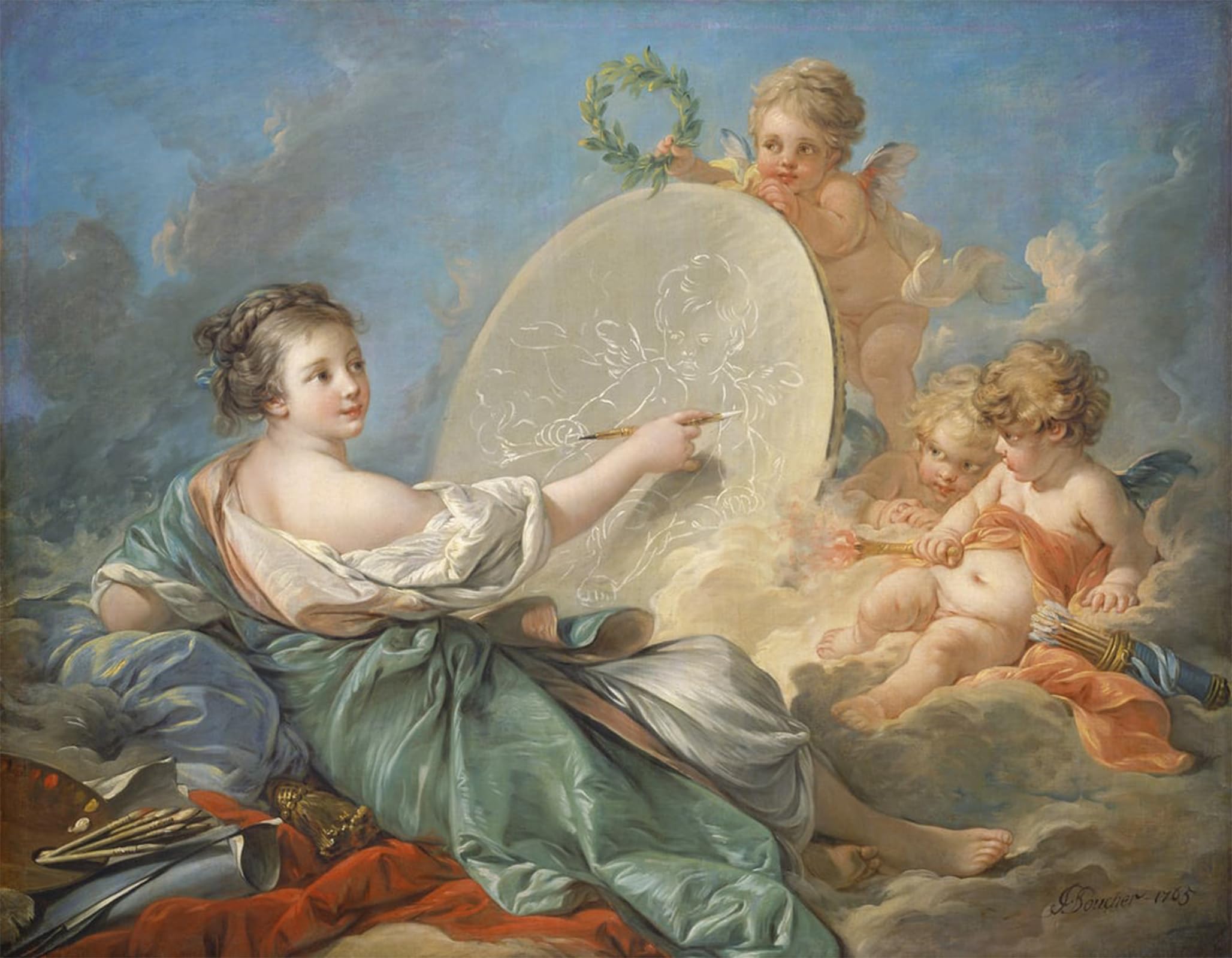 Cuadro sobre lienzo François Boucher 60x90cm para salón 5