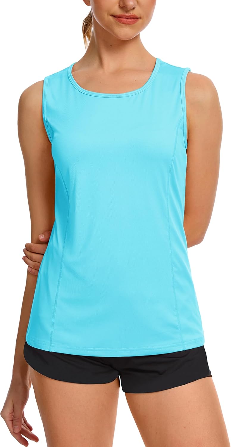 TACVASEN Women's UPF 80+ Workout Tank Top Sleeveless Quick Dry Sun Protection Hiking Athletic Gym Yoga Running Shirts - Image 4