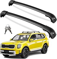 KINGGERI Roof Rack Crossbars for Kia Telluride 2019-2026 EX S SX SX-Prestige - 220lbs Lockable Aluminum Cargo Bars, Anti-Theft, Quiet Ride