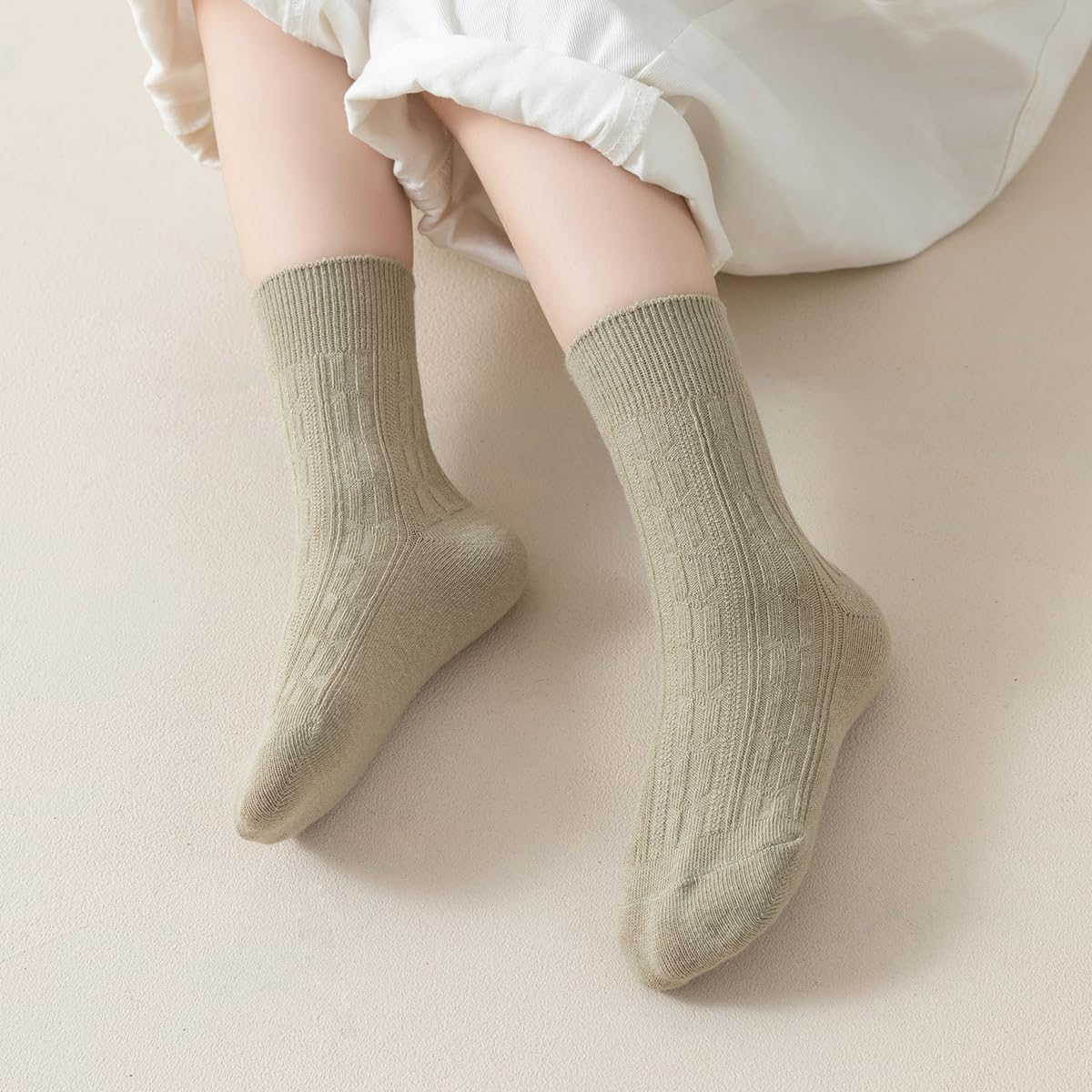 Luftschloss Kids Crew Socks 3-Pack – Soft Cotton Ribbed Socks for Boys & Girls, Solid & Color Block Designs