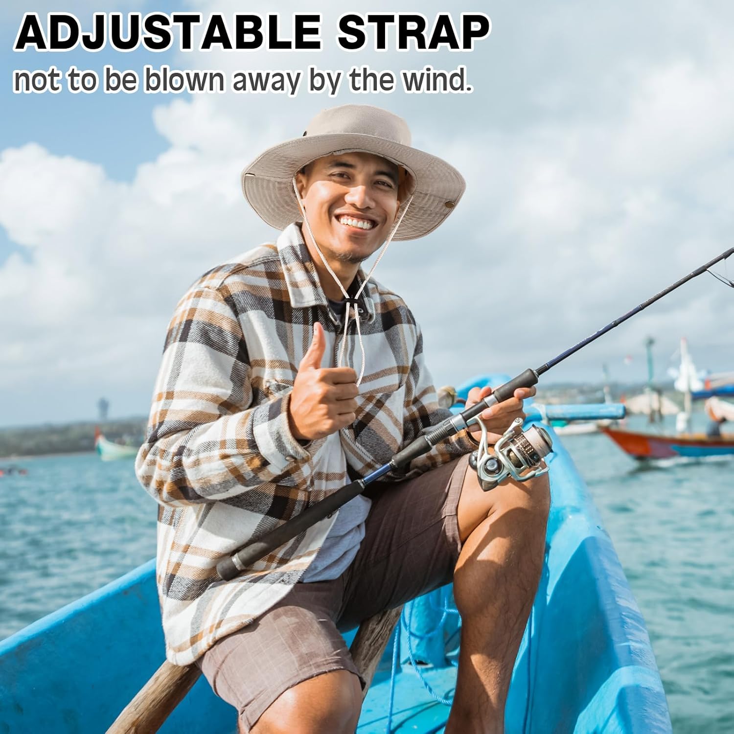 Xtinmee 20 Pcs Boonie Hat Bulk Wide Brim Bucket Hat Safari Hats Outdoor Sun Hats for Hiking Camping with Adjustable Strap