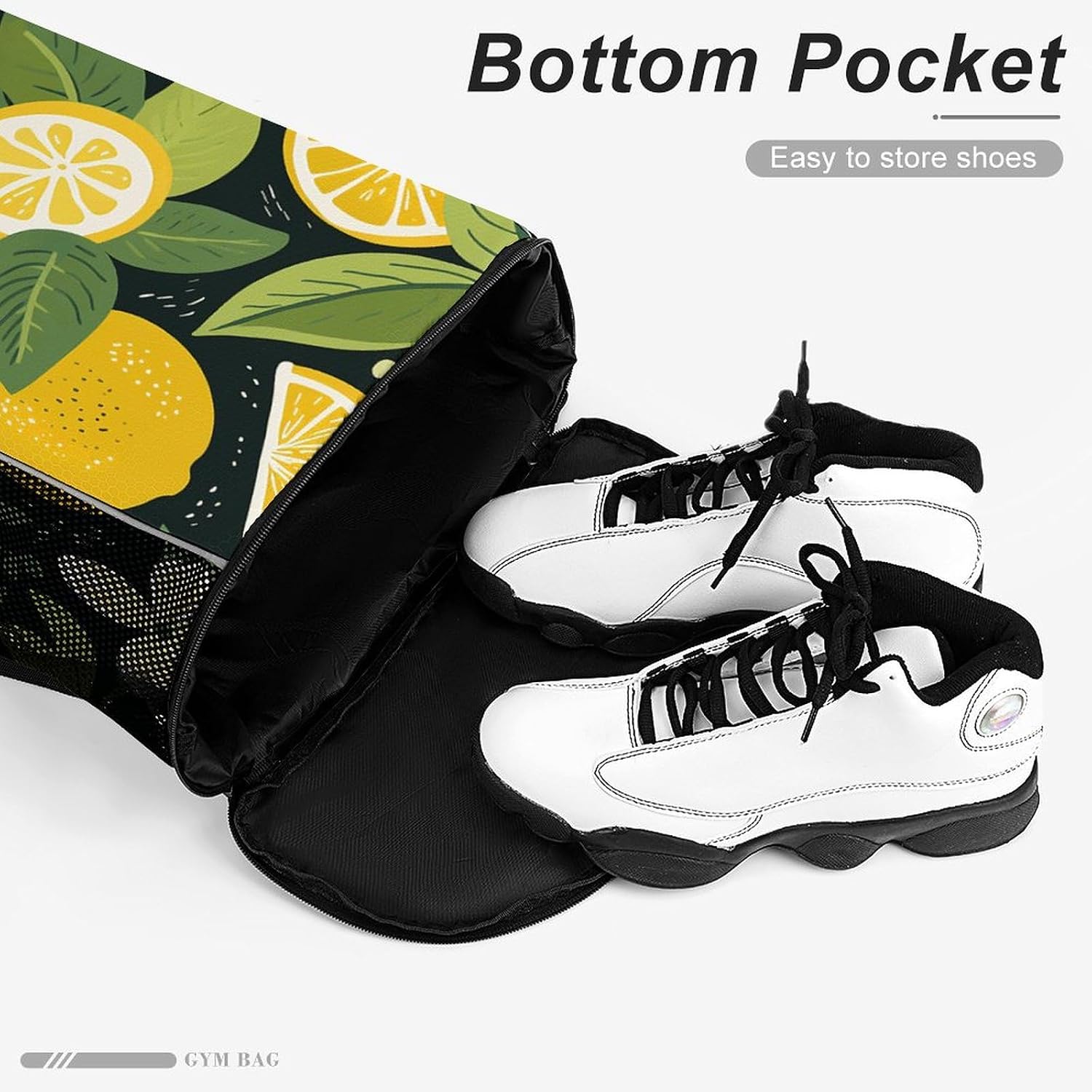 Tropical Lemon Pattern Drawstring Backpack Draw String Bag Sports Gym Bags Cinch Bag Gift Bags Travel Sackpack