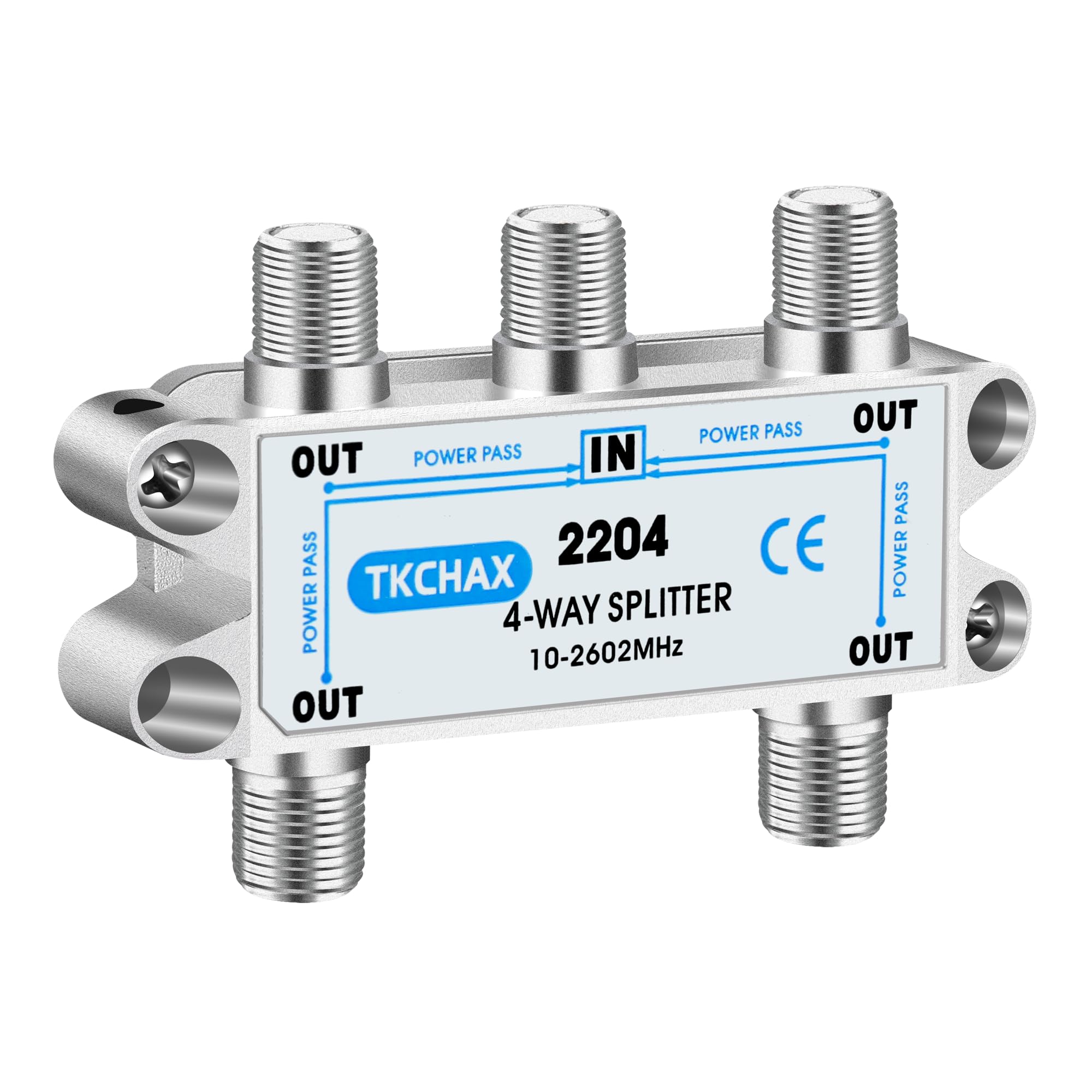 Amazon.com: TKCHAX 4 Way Coaxial Cable Splitter,Support 10-2602MHz