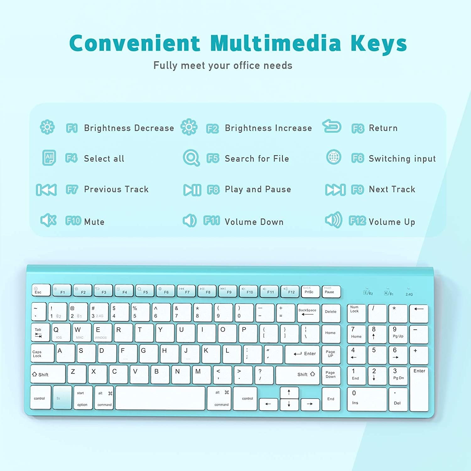 JOYACCESS Keyboard Multimedia Keys Layout