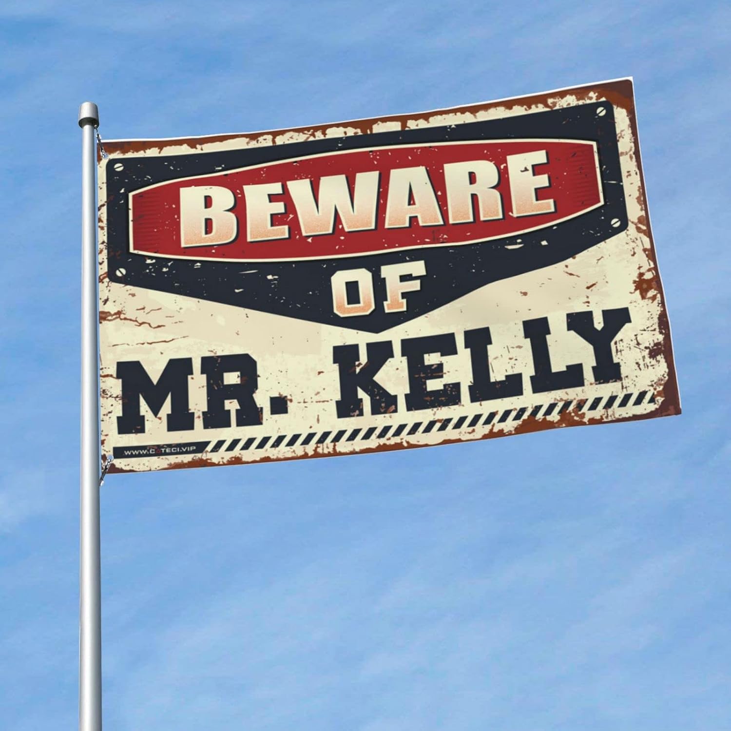 Mancave Accessories Men Beware Of Mr. Kelly Flag Flags For College Dorm Room Cool Flags Room Guys(30X45CM)