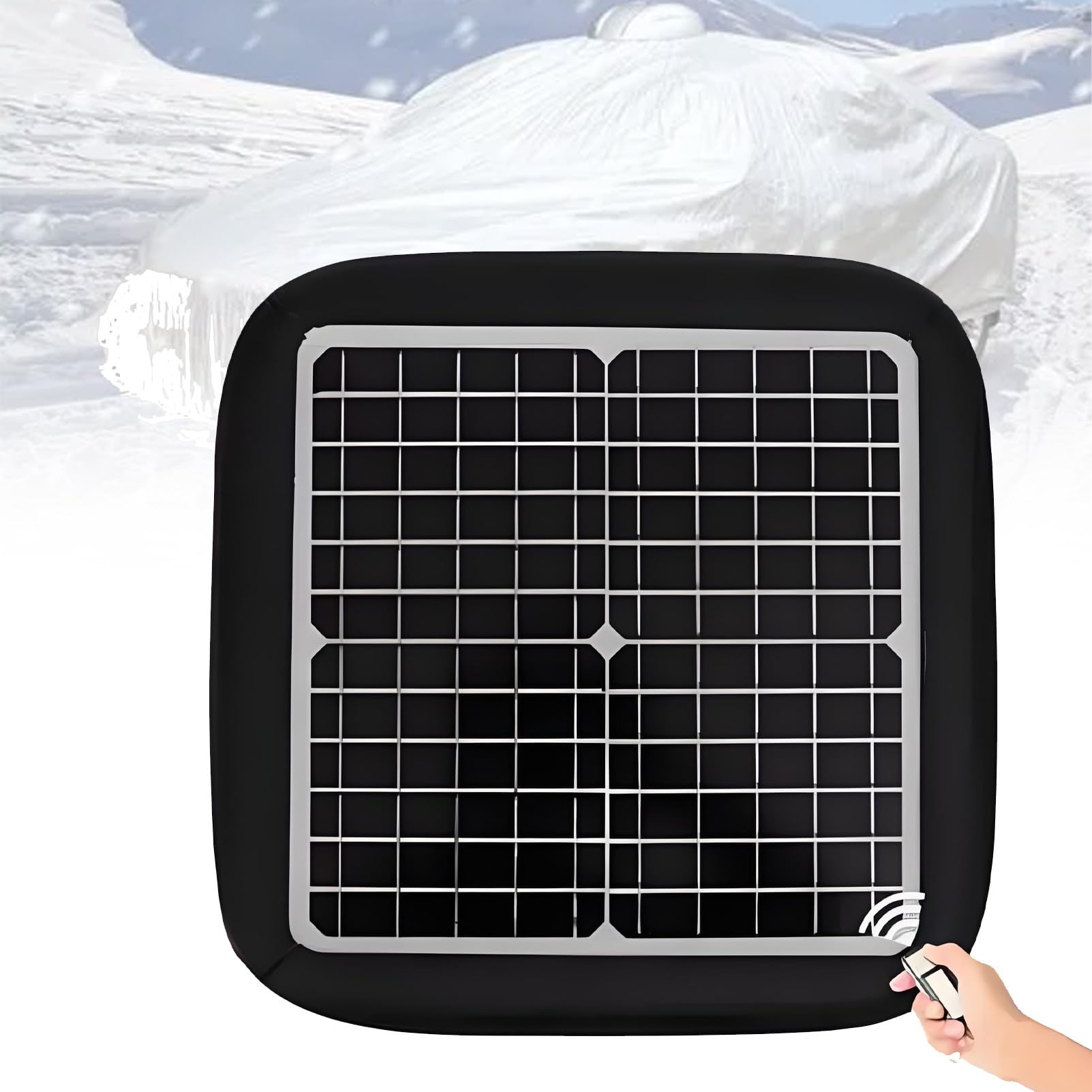 Car Cover Solar Charging, Intelligent Remote Control Electric Shrinkage Car Window Covers, Fully Automatic Outdoor Car Cover Portable Sun and Weather Shelter, Fit for Sedan, MPV, SUV. Black-YXL