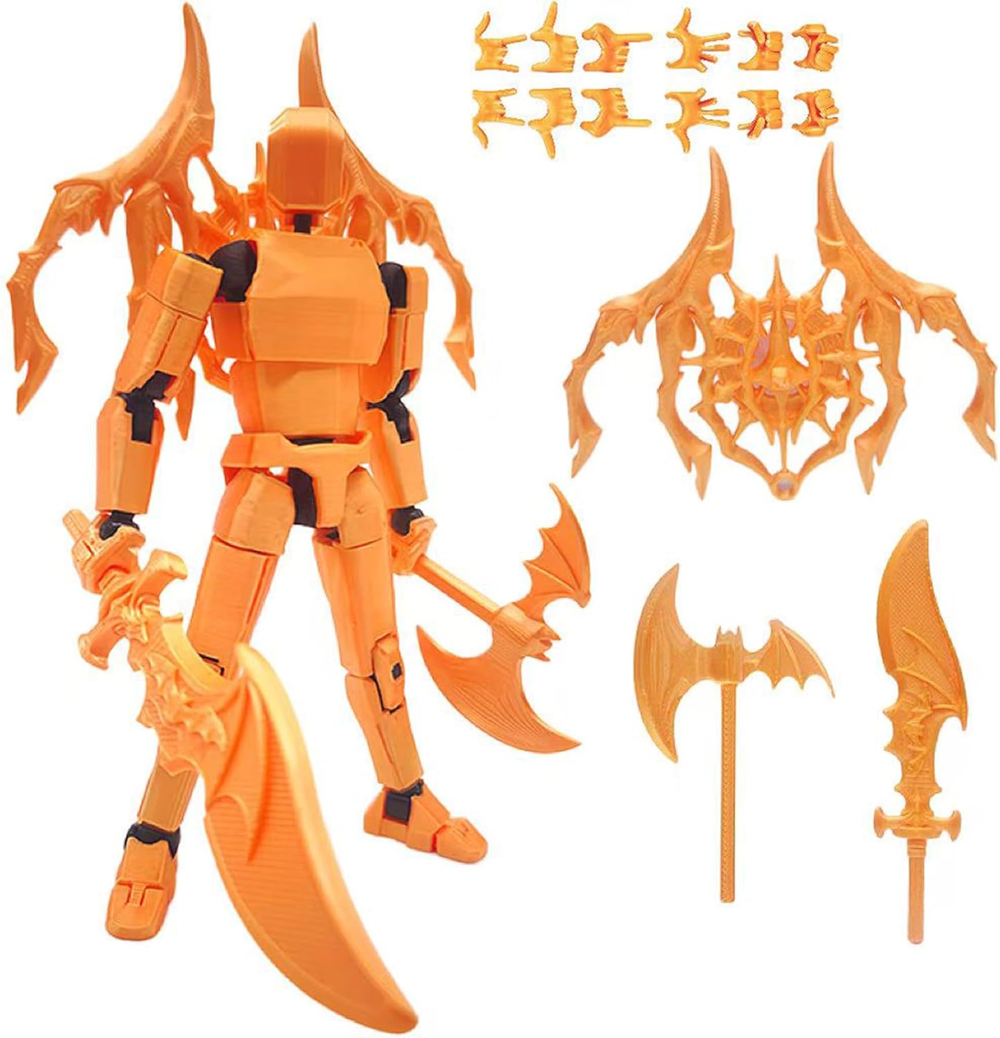 T13 Action Figure Set - (Assembled) 3D Printed Action Figure, Titan 13 Action Figure, Multi-Jointed Movable Dummy 13, Robot Action Figure, Birthday Gifts for Boys, Girls Desktop Decorations