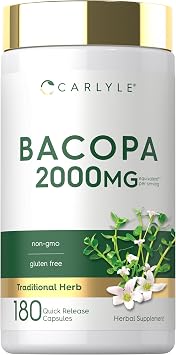 Carlyle Bacopa Monnieri Capsules | 180 Capsules | Gluten Free Supplement