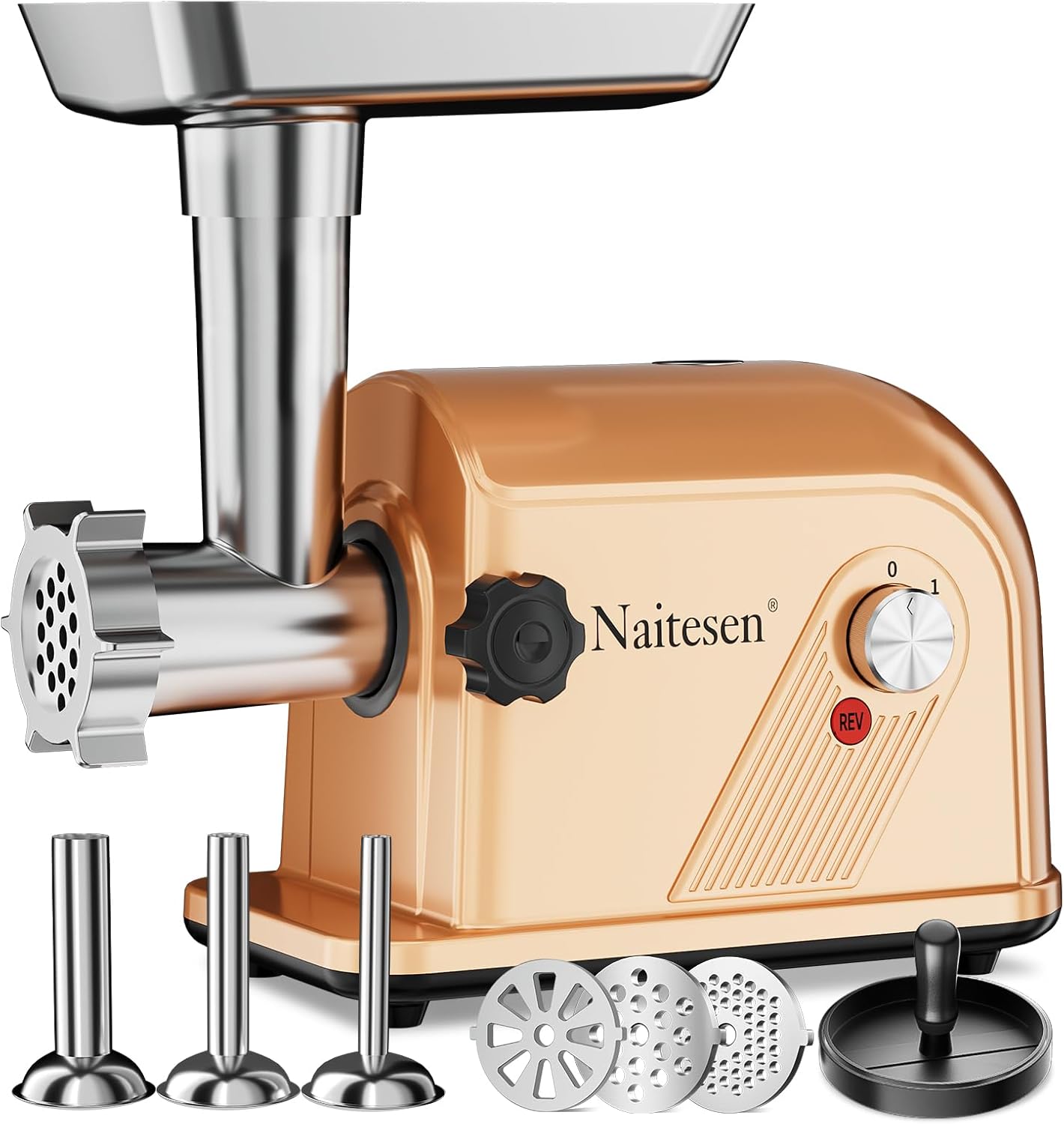 3000W Electric Meat Grinder Sausage Maker Machine Food Grinder with 3 Stainless Steel Sausage Stuffer Tube 3 Grinding Plates Hamburger Press Kubbe Kit for Home Kitchen