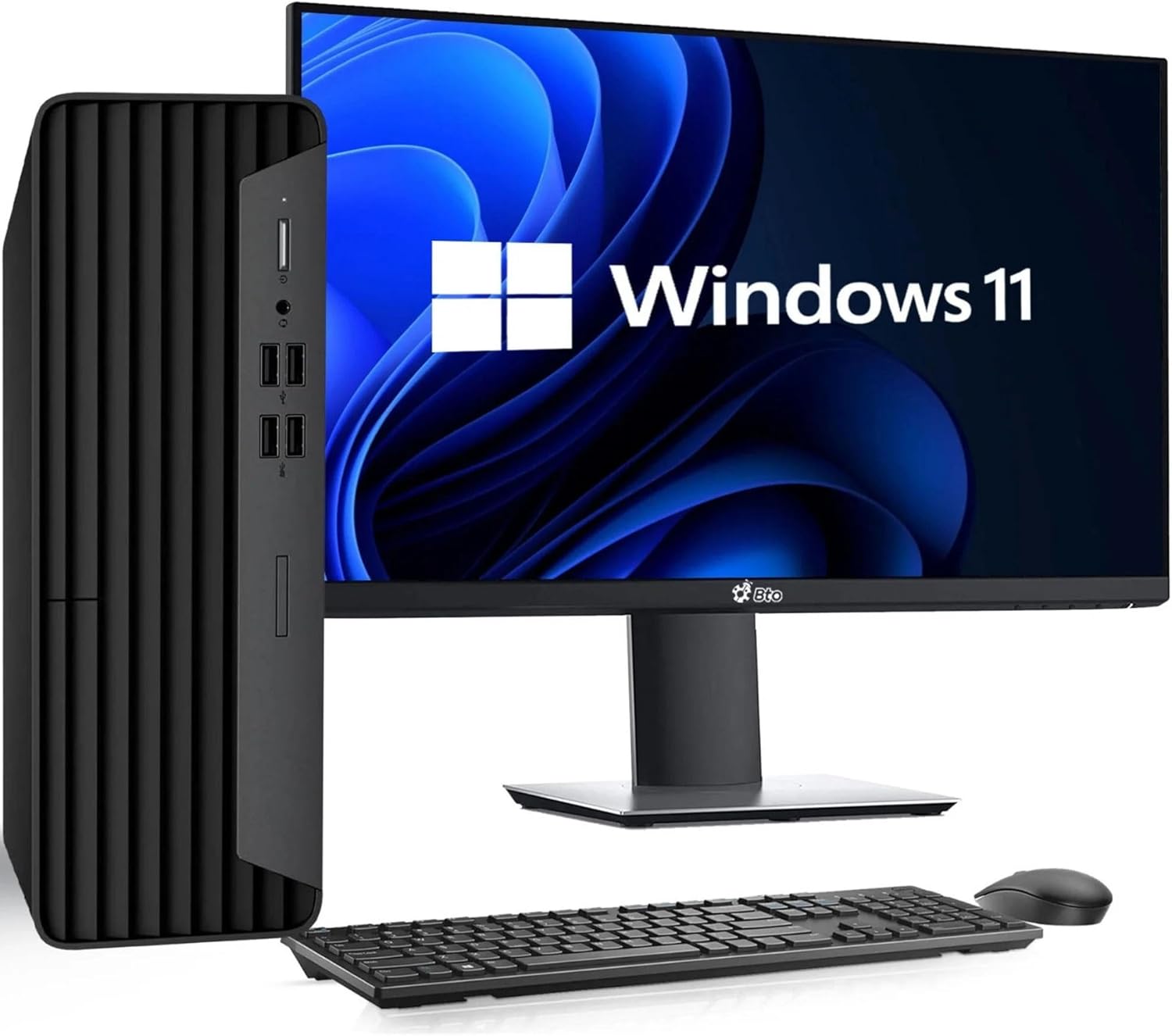 BTO HP ProDesk 600 G6 Desktop Computer PC, Intel Core i5-10500 10th Gen. Processor, 16GB DDR4 Ram, 512GB SSD, New 24 inch LED Monitor, DisplayPort, WiFi, Keyboard & Mouse, Windows 11 Pro (Renewed)